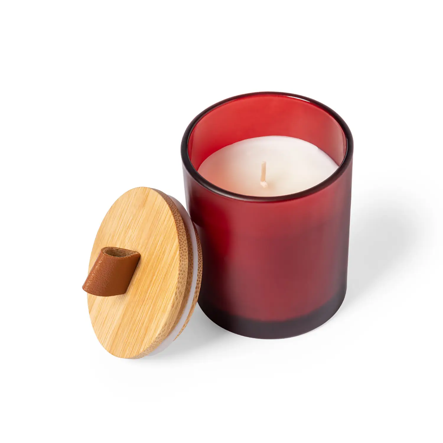 Candela profumata in vetro – Coperchio in bambù | Riutilizzabile | Naturale | Decorativa