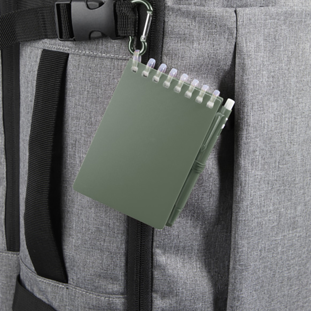 Wasserfestes mini-notizbuchset – Steinpapier | Mit stift | Stiftschlaufe | Clipring