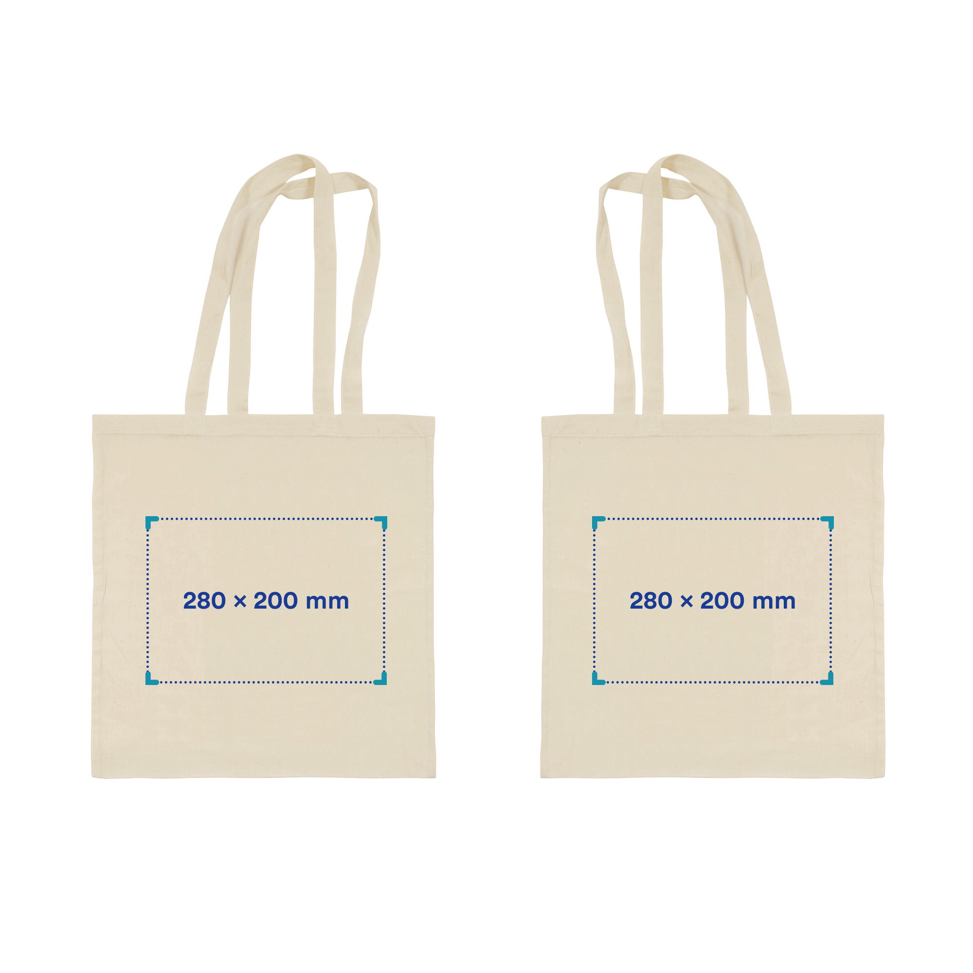 Borsa in cotone - Quadricromia | 150 g/m² | Beige