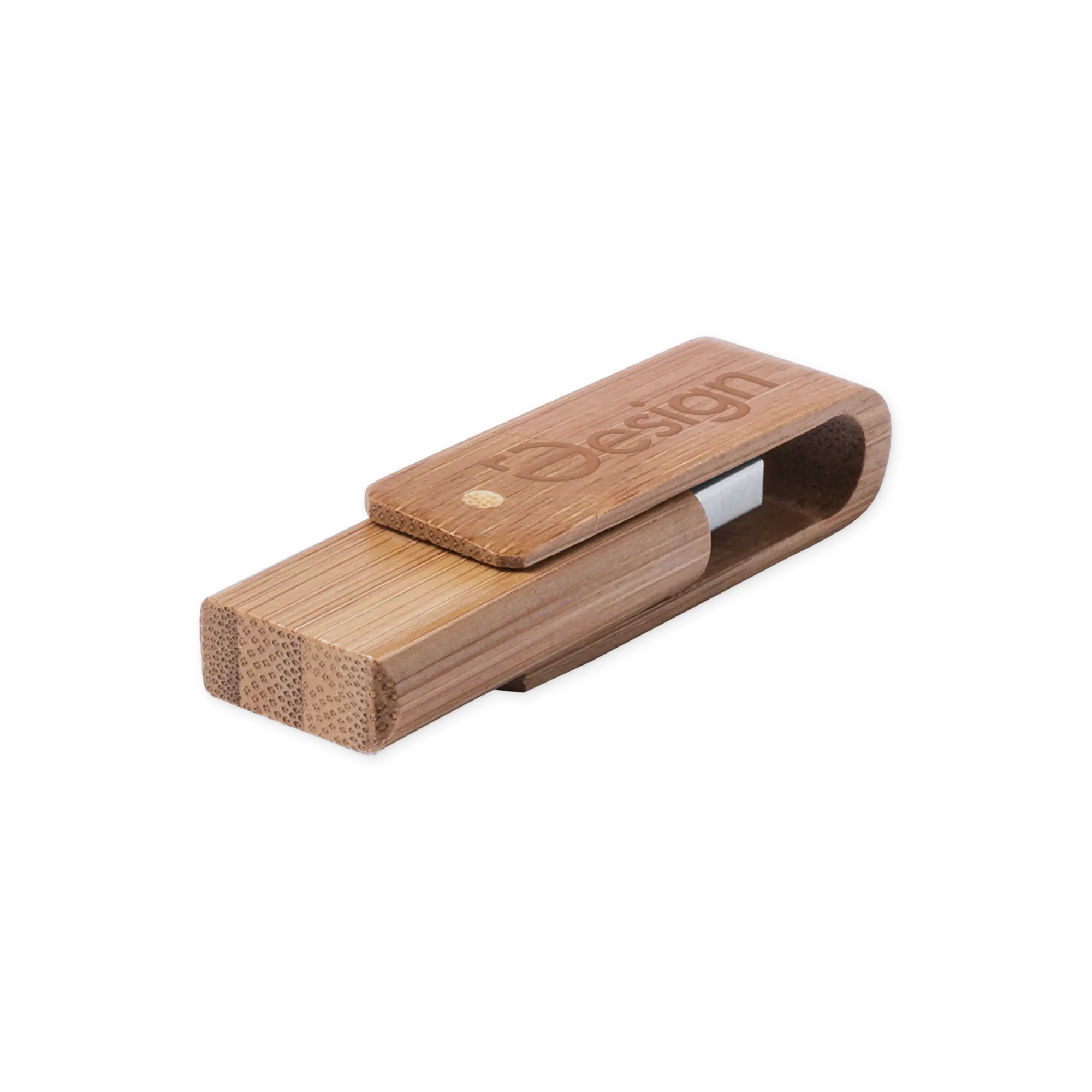 USB-Stick 16GB aus Bambus – Drehmechanismus | Natürlich | Kompakt | Öko-Design