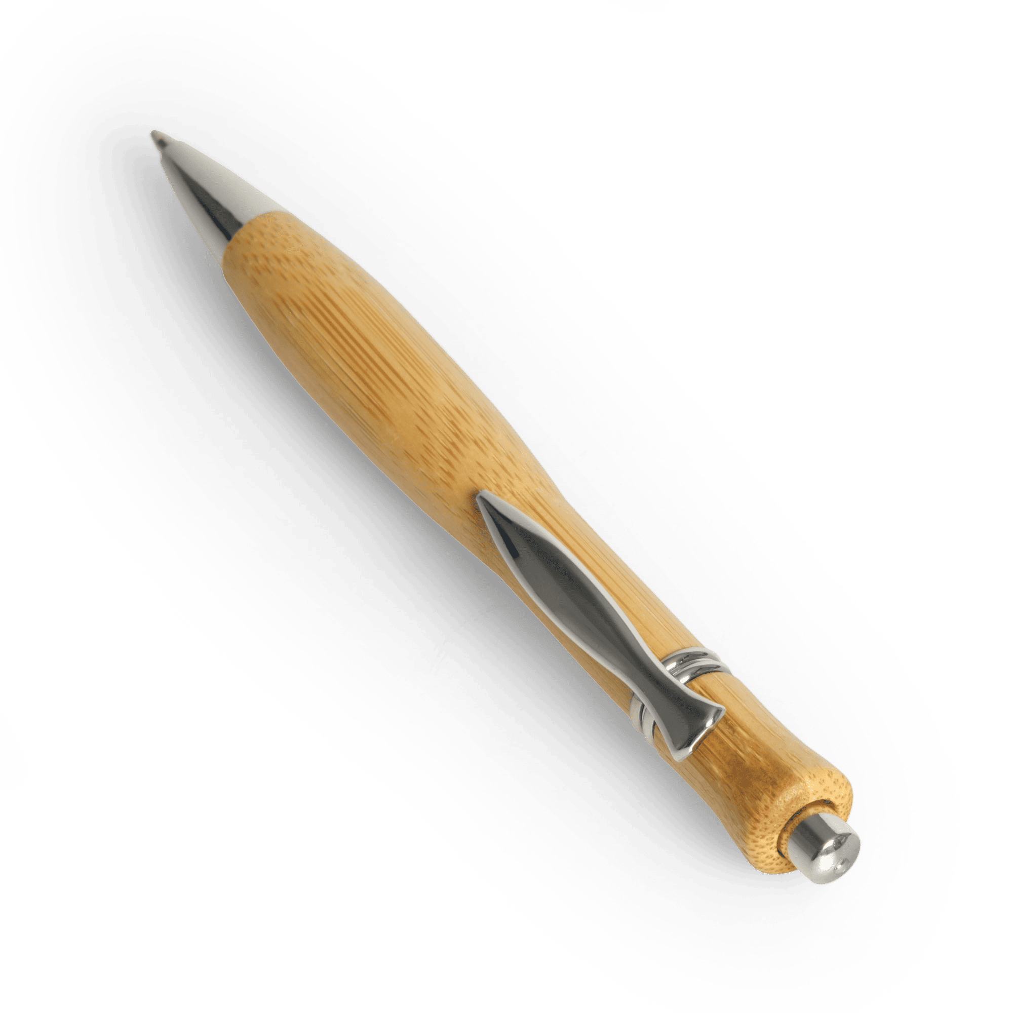 Stylo à bille - Bois | Accents métalliques | Impression jusqu'à 4 couleurs