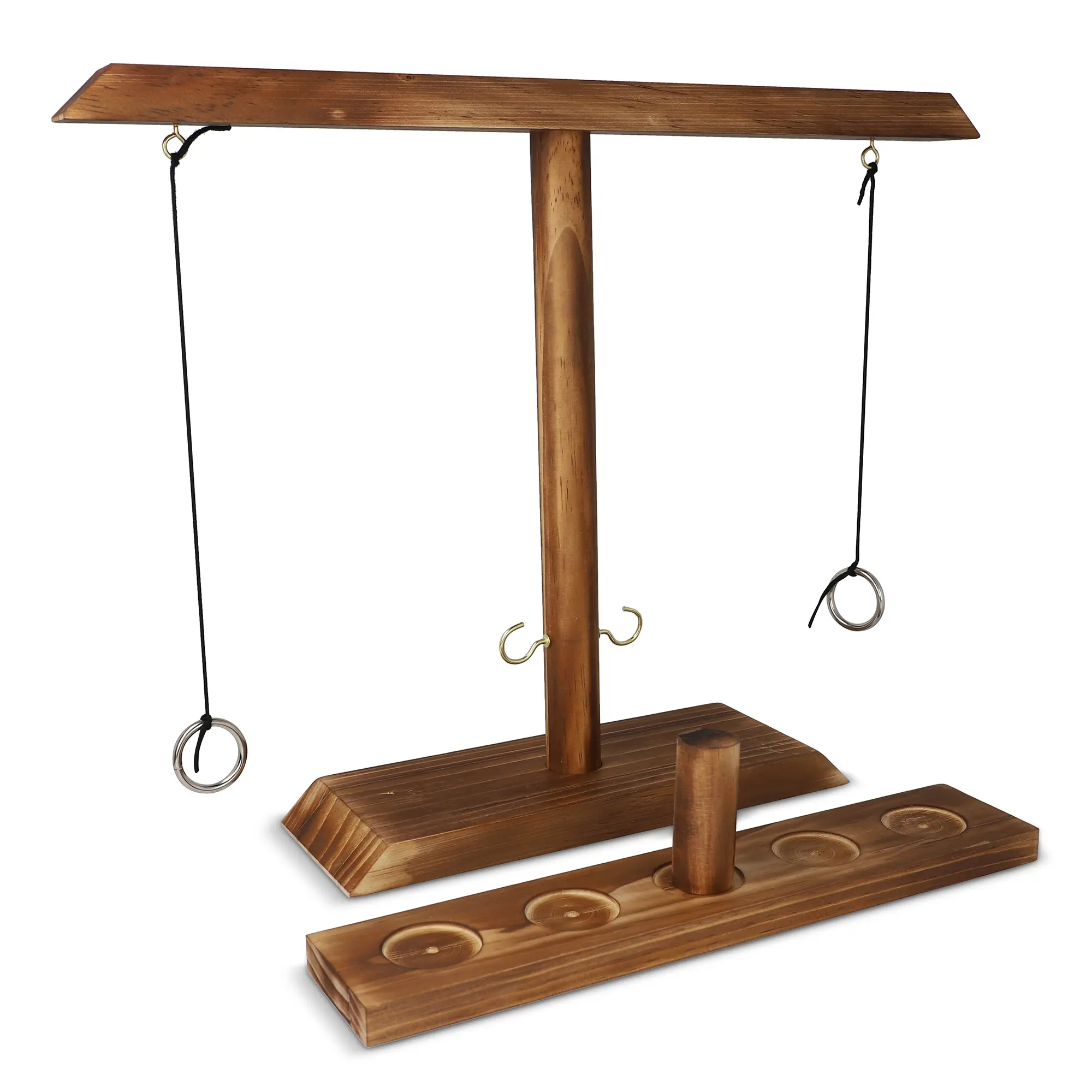 Ring‑Toss Spiel – Holz Tischmodell | Kompaktes Format