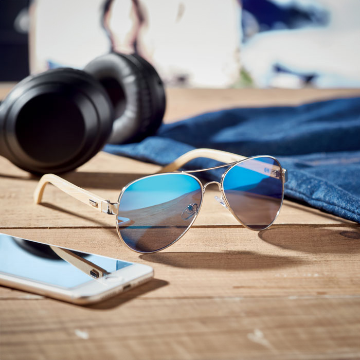 Sonnenbrille Pilot | UV400 | Bambus