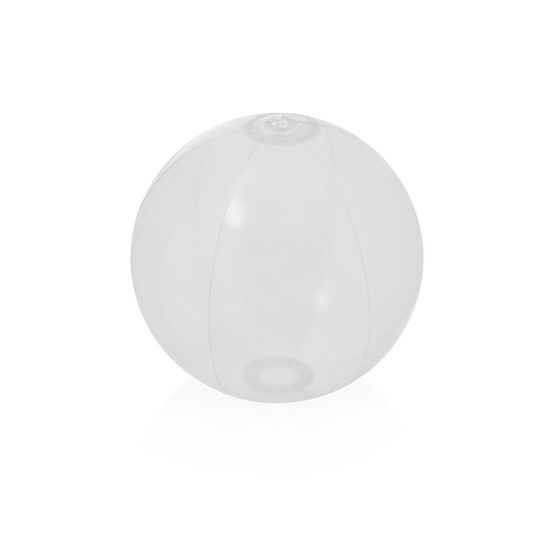 Opblaasbare strandbal Rio – Transparante afwerking | 28 cm diameter | PVC