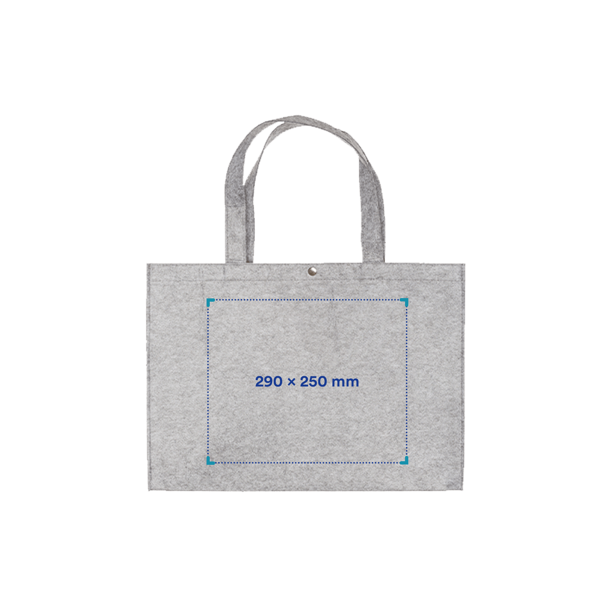 Sac shopper en feutre | Gris ou noir | 45 x 33 x 14 cm | Anses longues