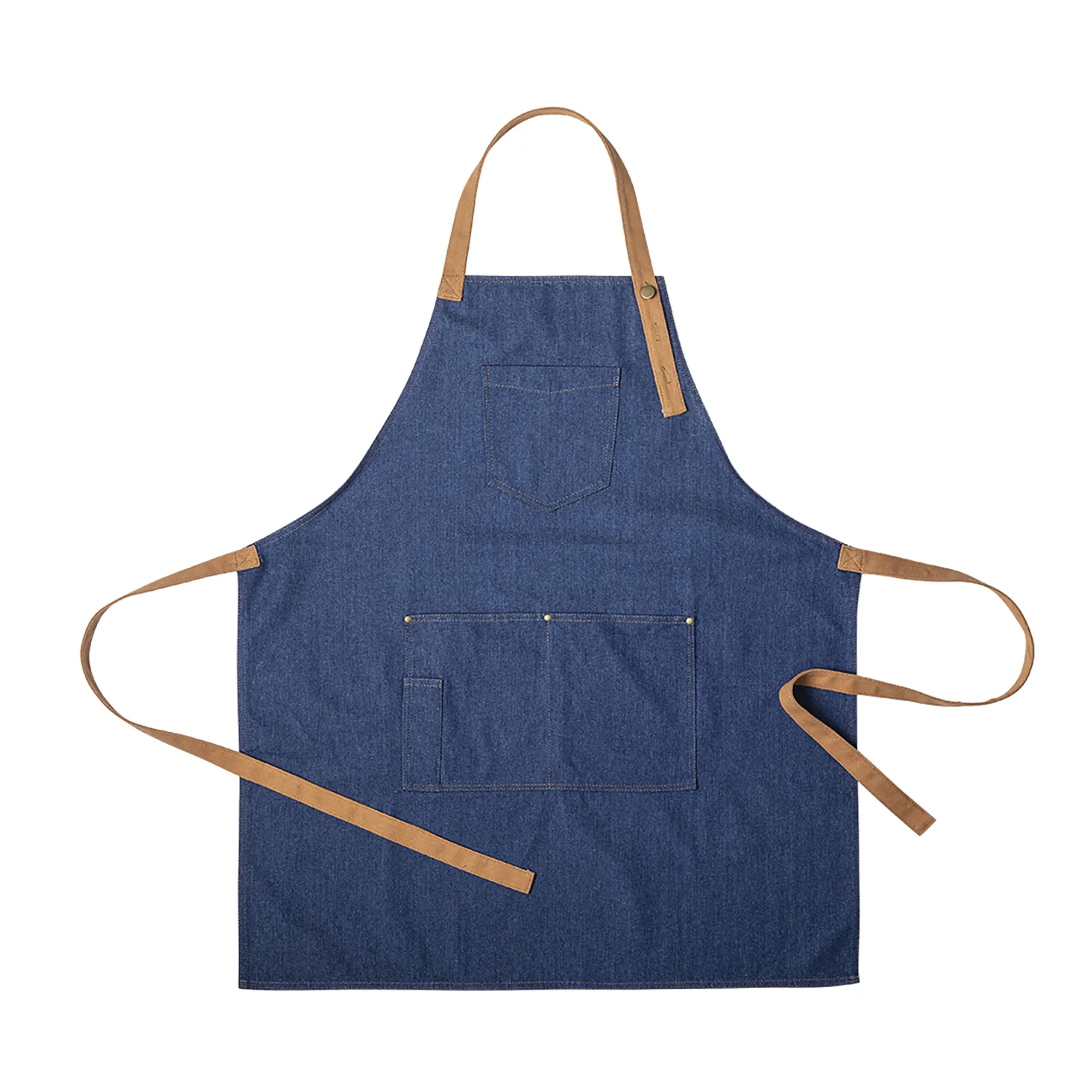 Baumwollschürze – Strapazierfähiges Canvas | Mit Taschen | Verstellbares Nackenband