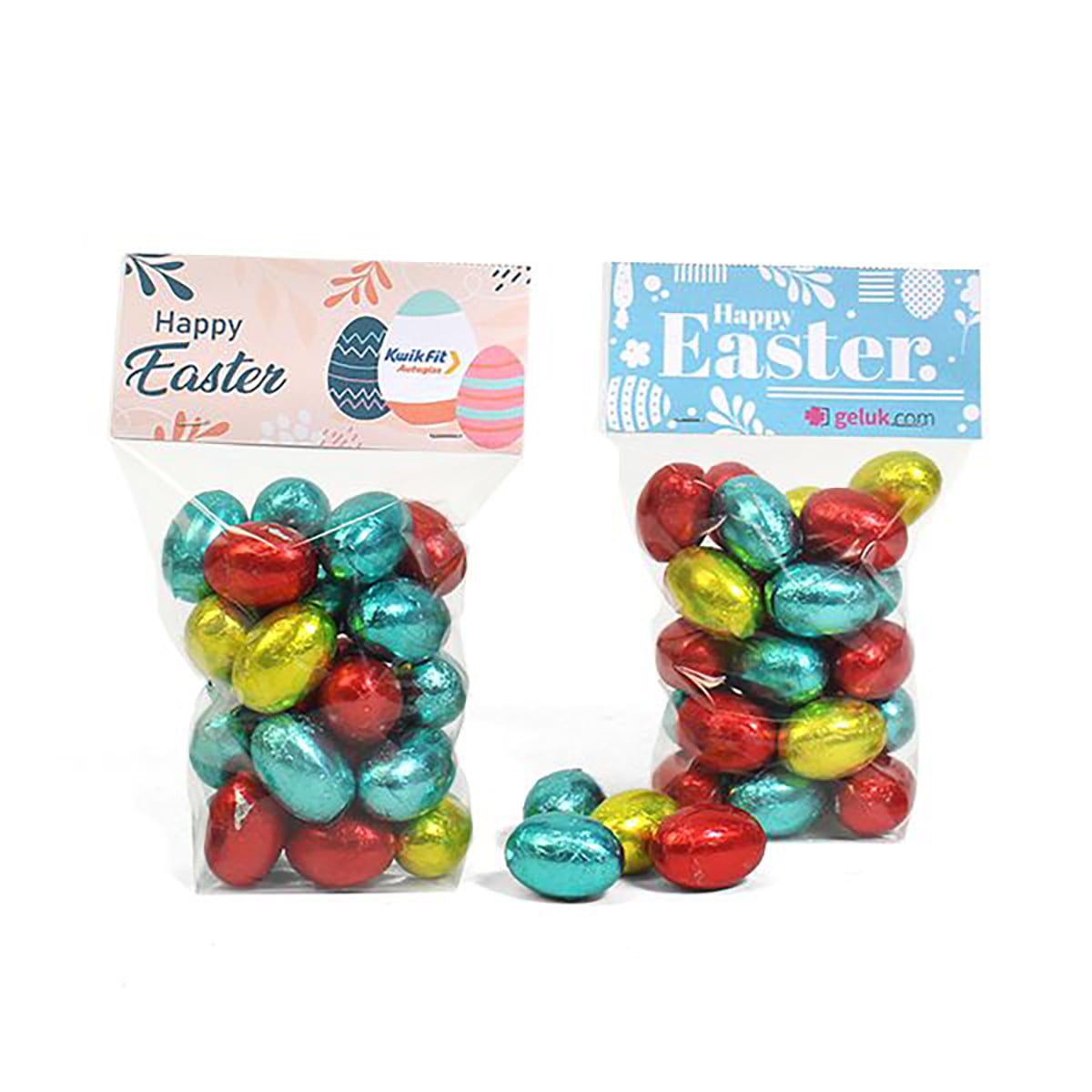 Œufs de Pâques en chocolat au lait – Goût crémeux | Sachet avec fenêtre | Friandise festive | Idéal à offrir