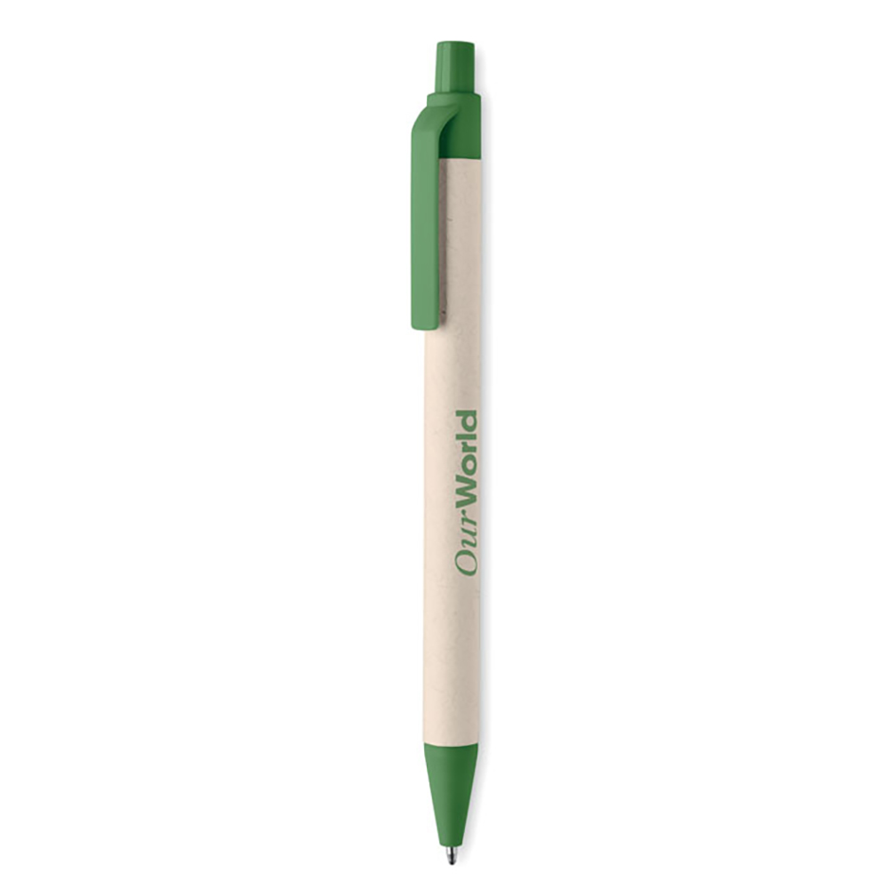 Stylo à bille | Fabriqué à partir de briques de lait recyclées | Mécanisme à clic | Encre bleue