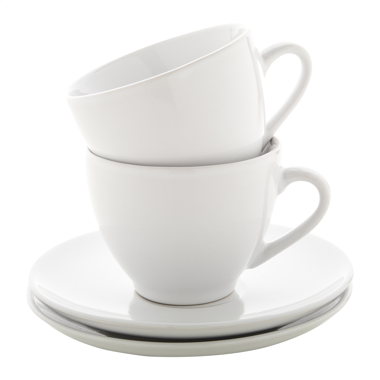 Set de tasses à cappuccino – Céramique de haute qualité | Avec sous-tasses | Lot de 2