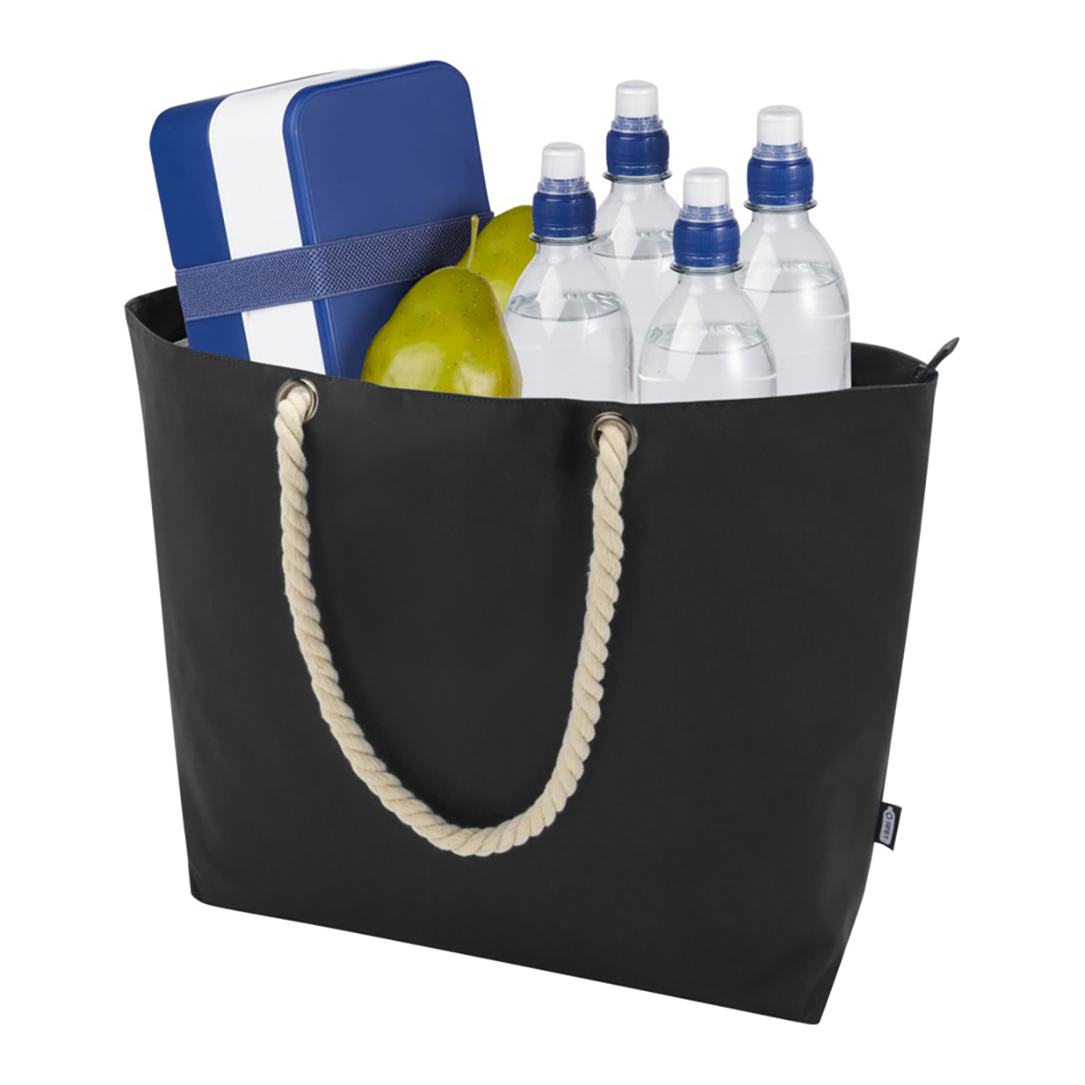 Sac de plage et glacière recyclé Panama – 23L | Compartiment isotherme | Poignées en corde de coton