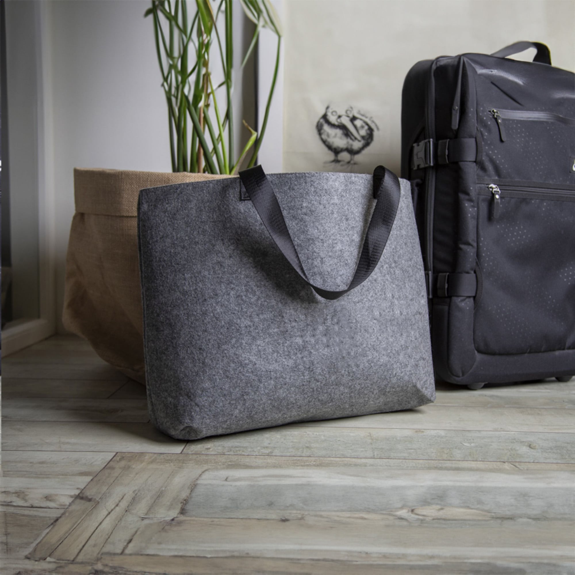 Sac à épaule | Feutre RPET | 53 x 34 x 12 cm | Impression 1 couleur
