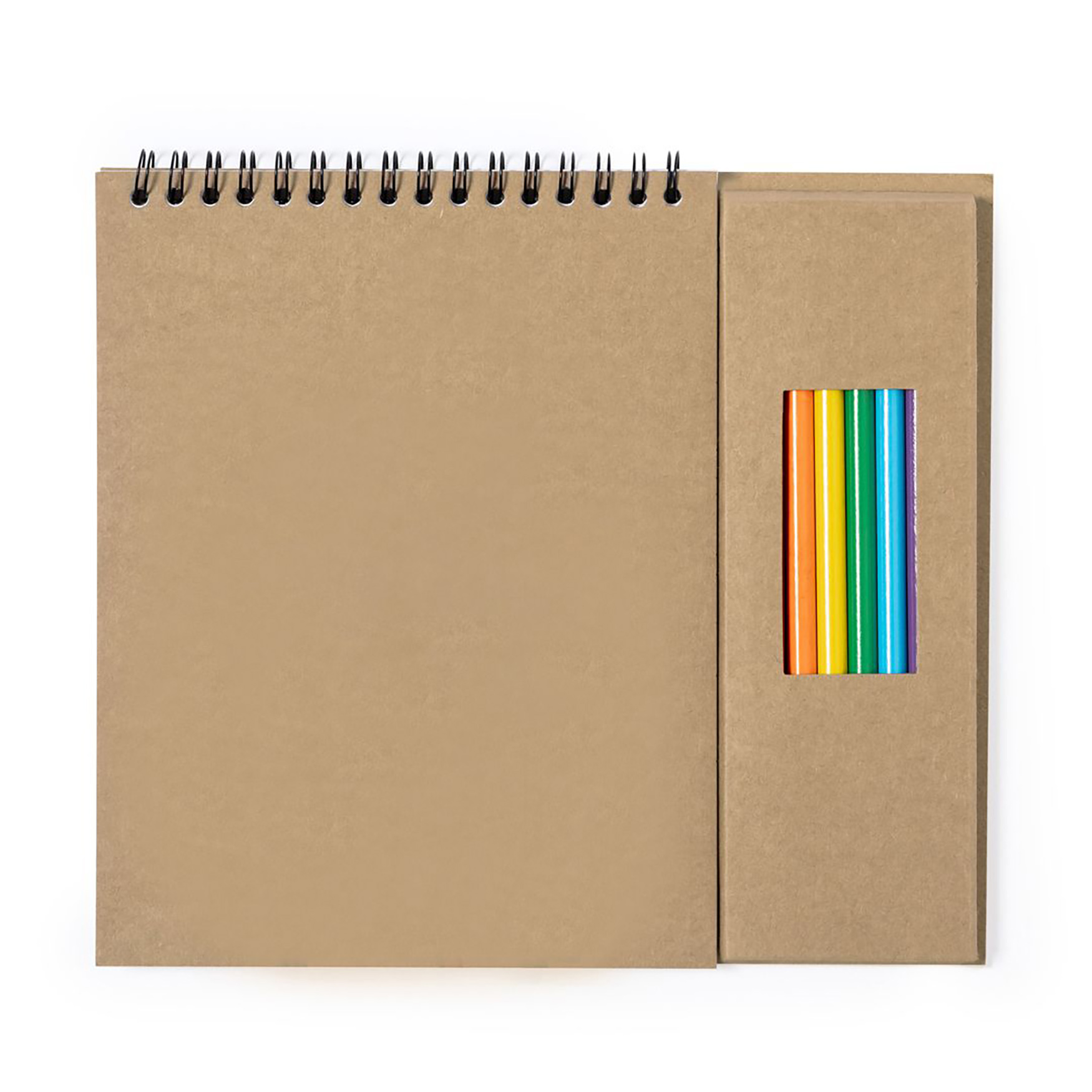 Set scrittura - Cartone riciclato | 8 matite | Blocco note