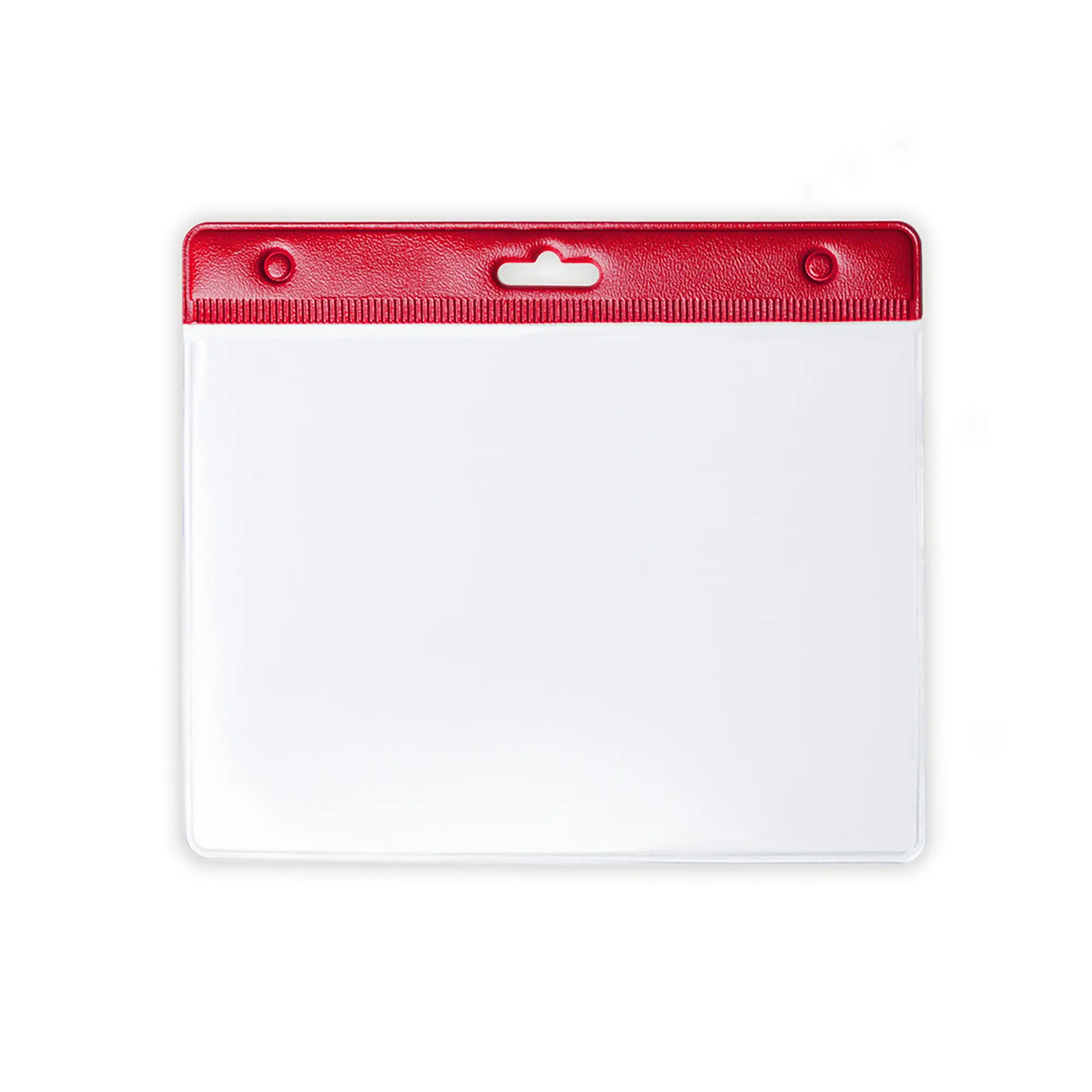 Badge d'Identification – PVC | Face Avant Transparente | Dessus Coloré | Dos Blanc