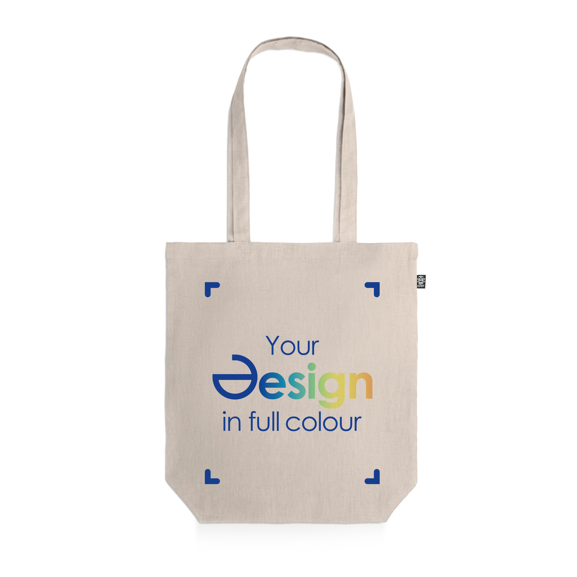 Éco shopper | 100% chanvre | 38 x 10 x 42 cm | Anses longues