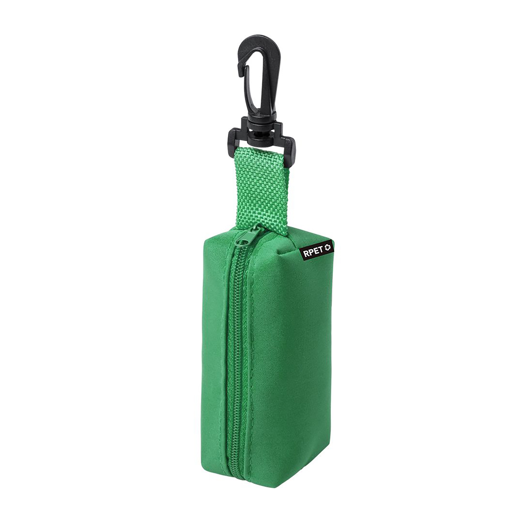 Trousse RPET Krolan - Polyester 420D | 8 Crayons Couleur + Taille-Crayon | Mousqueton
