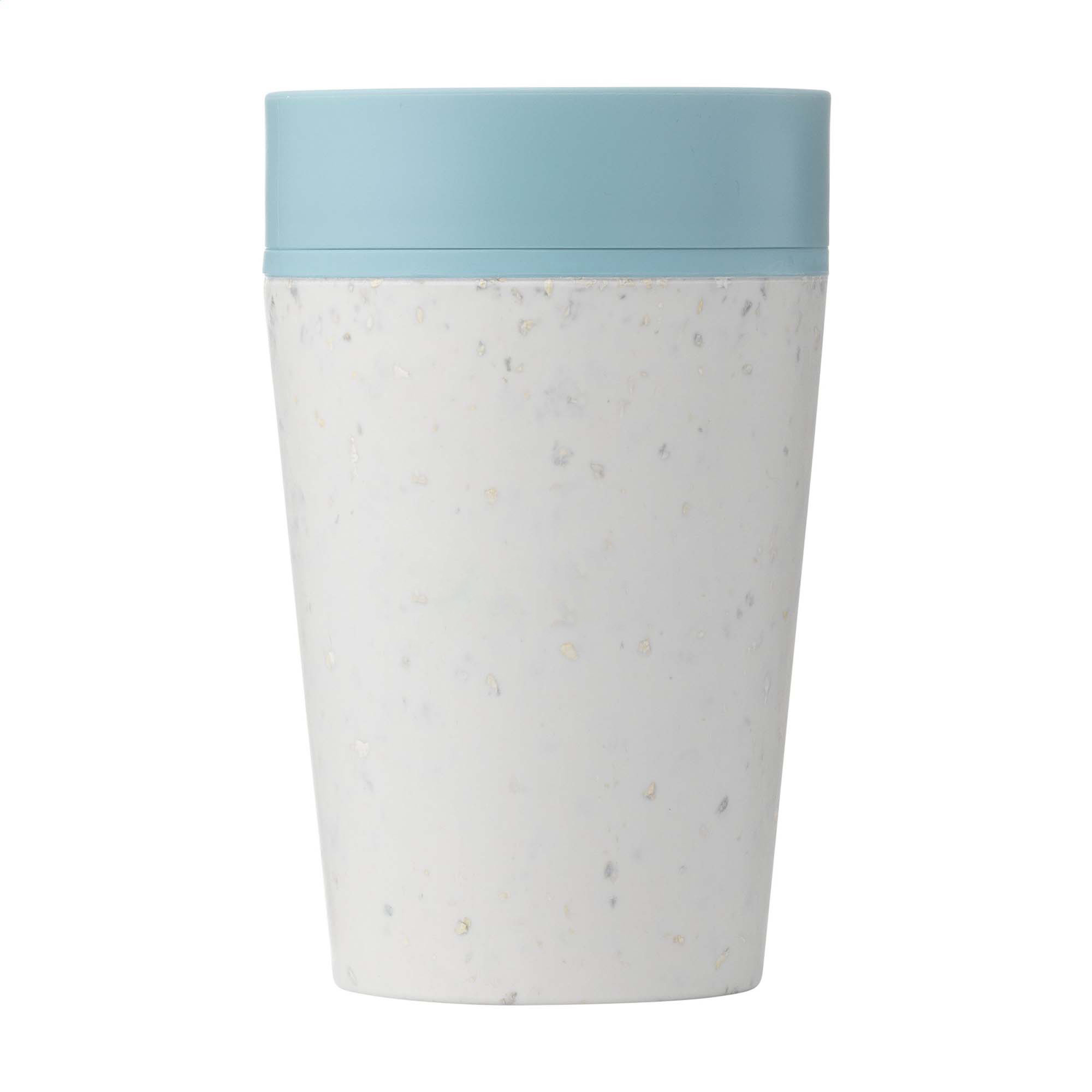 Mug Circular&Co® Blanc - 227 ml | Recyclé | Blanc avec couvercle coloré
