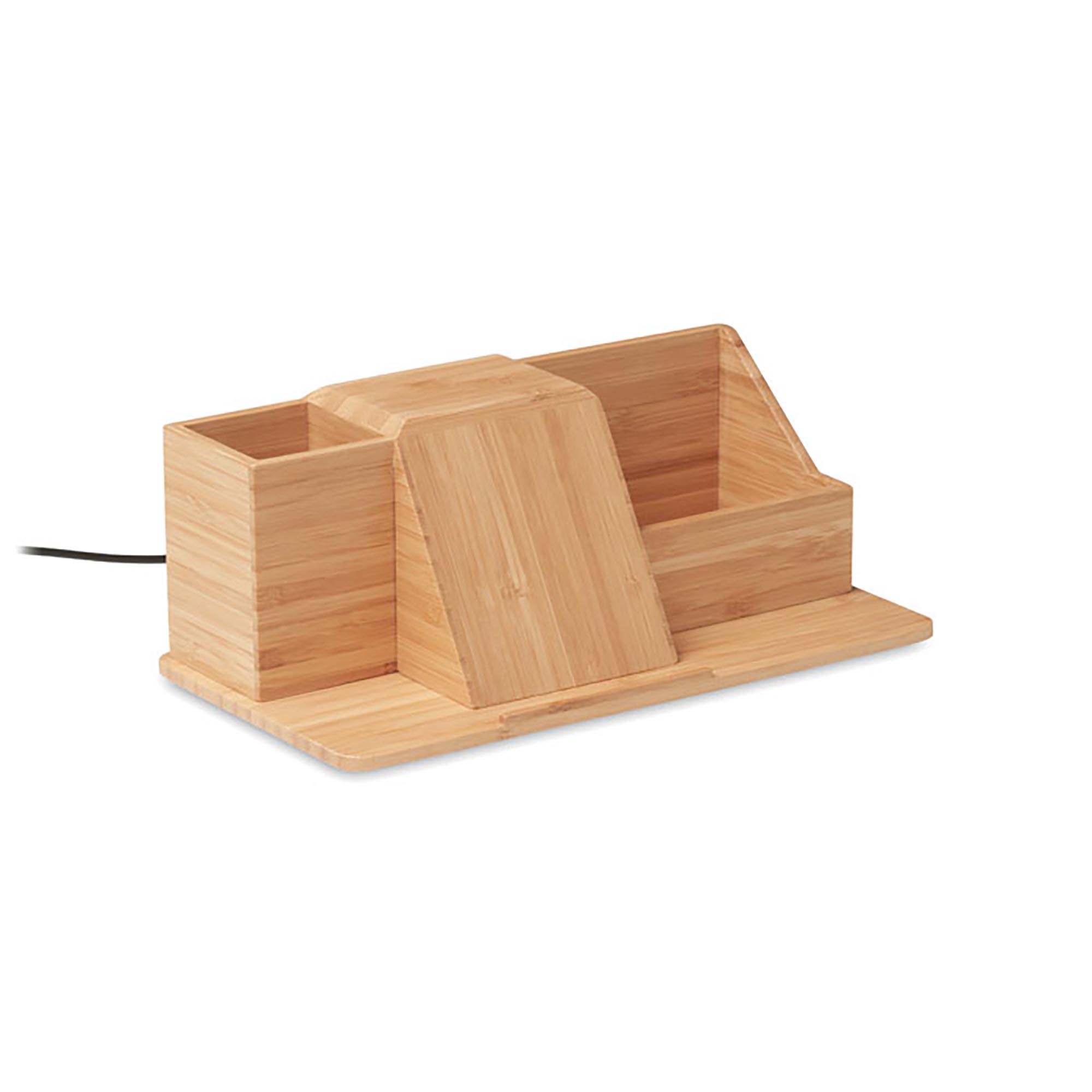 Schreibtisch-Organizer Bambu | Kabelloses Ladegerät | 10 W