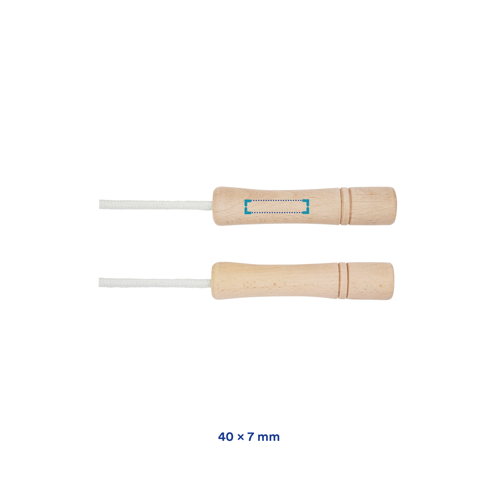 Corde à sauter en bois – Corde coton | Prise en main confortable | Pochette incluse | Fitness
