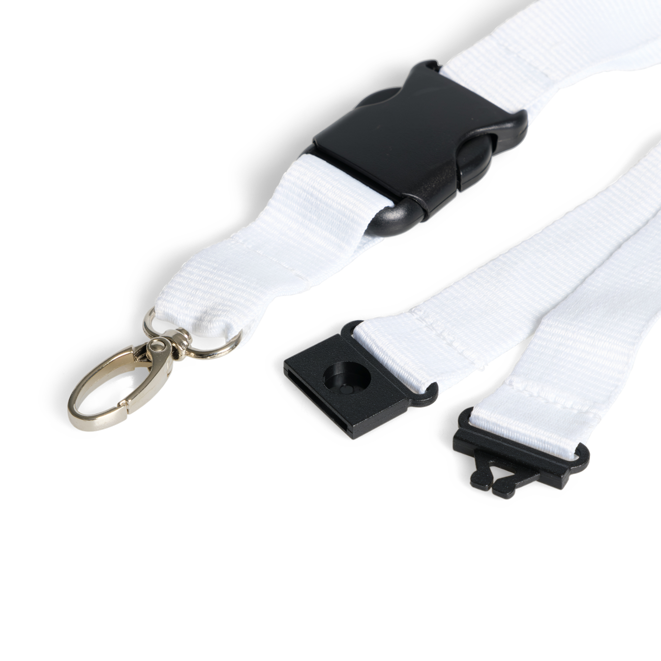 Keycord Bas - 24 mm | Met haak, buckle & veiligheidssluiting | Budget