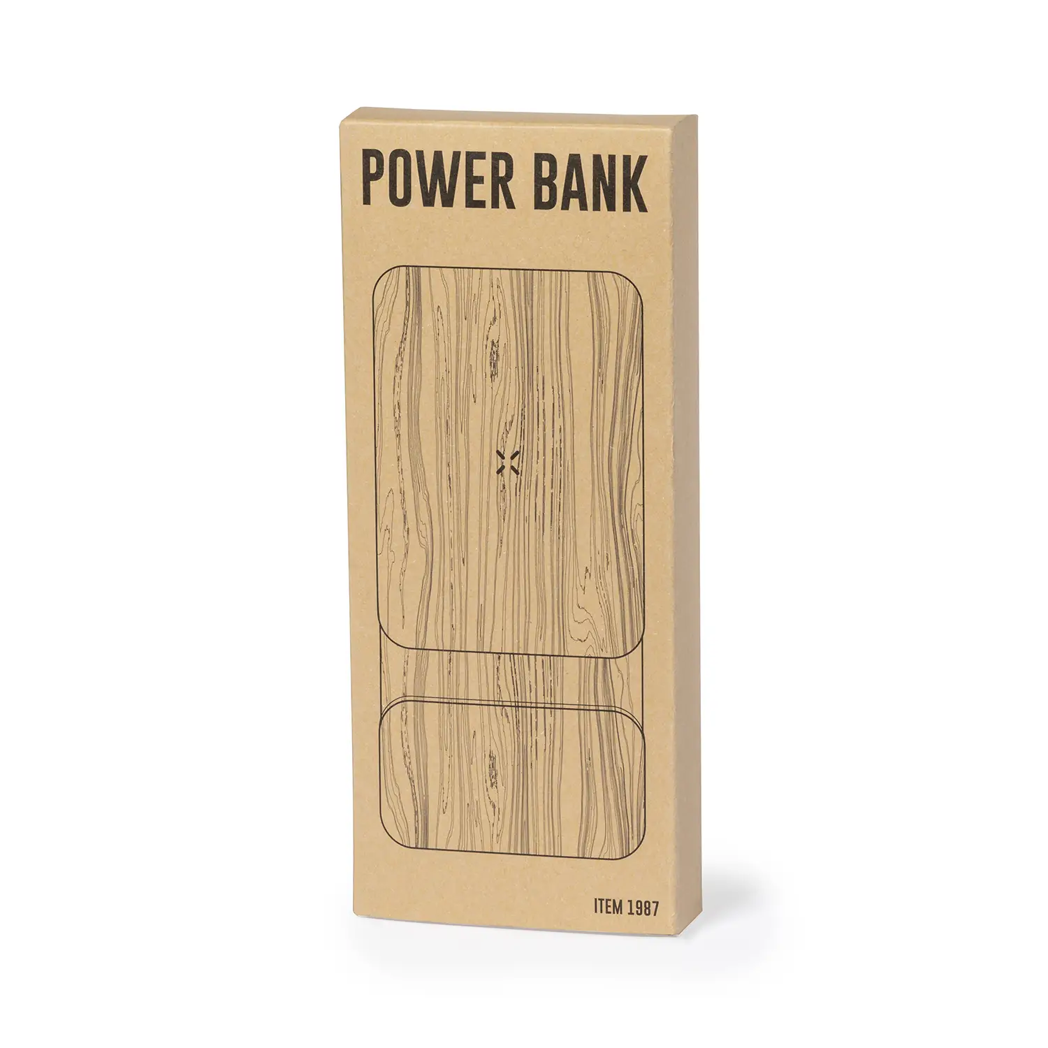 Powerbank sans fil bambou – 5000 mAh | USB | Type C | Compacte