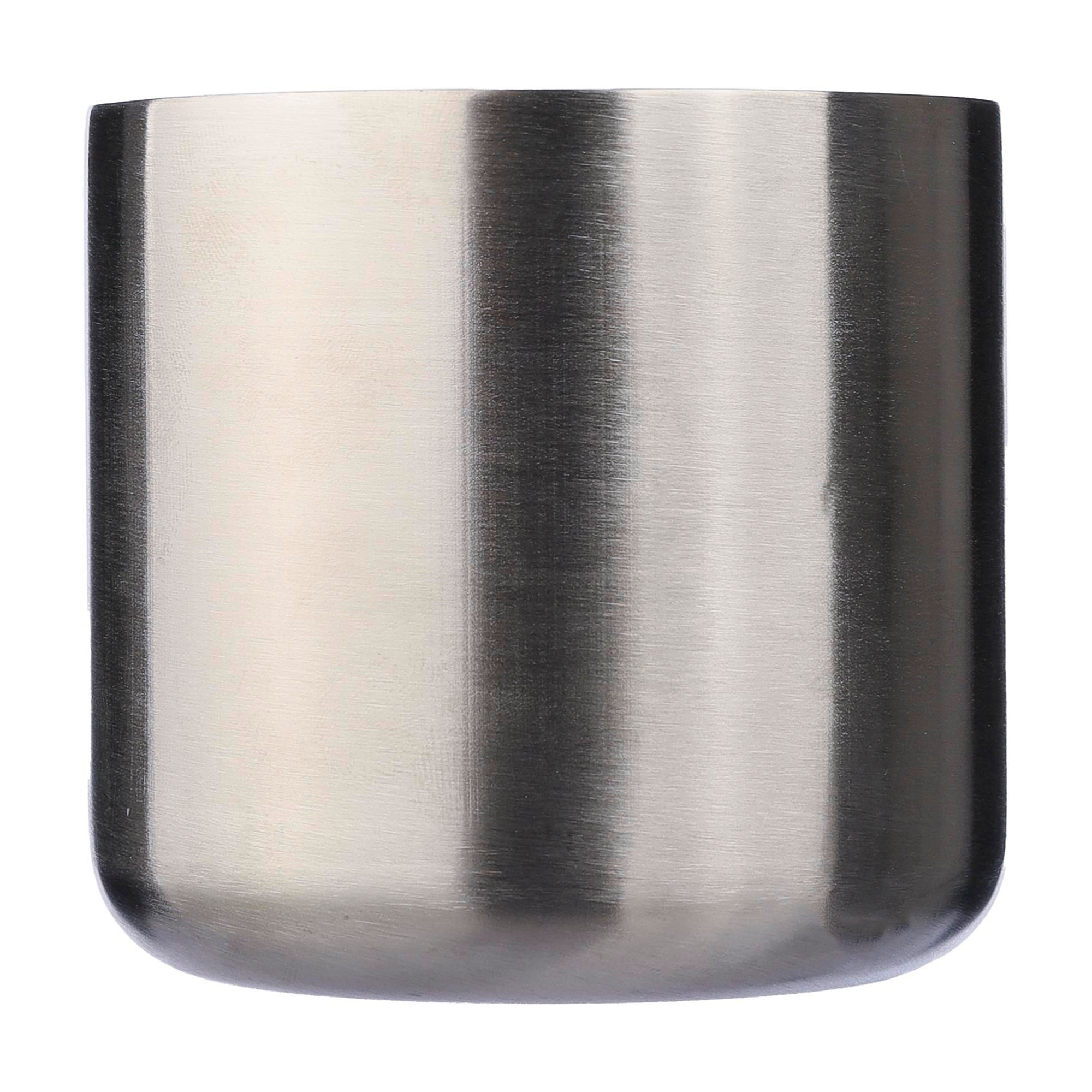 Beker Enzo – 400 ml | Gerecycled RVS | Dubbelwandig | Houten handgreep