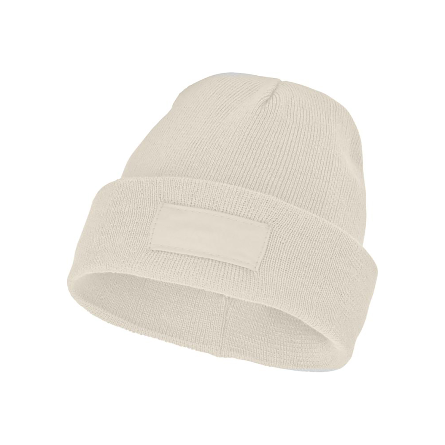 Bonnet en tricot chaud – 100 % acrylique | Maille côtelée | Léger | Avec patch logo