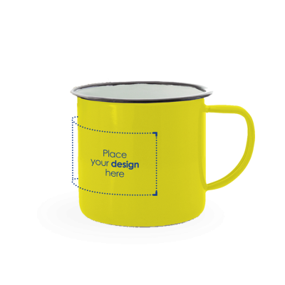 Emaille mok Sonja - 350 ml | Gekleurd | Budget - Vintage design | Tot 4 kleuren bedrukken