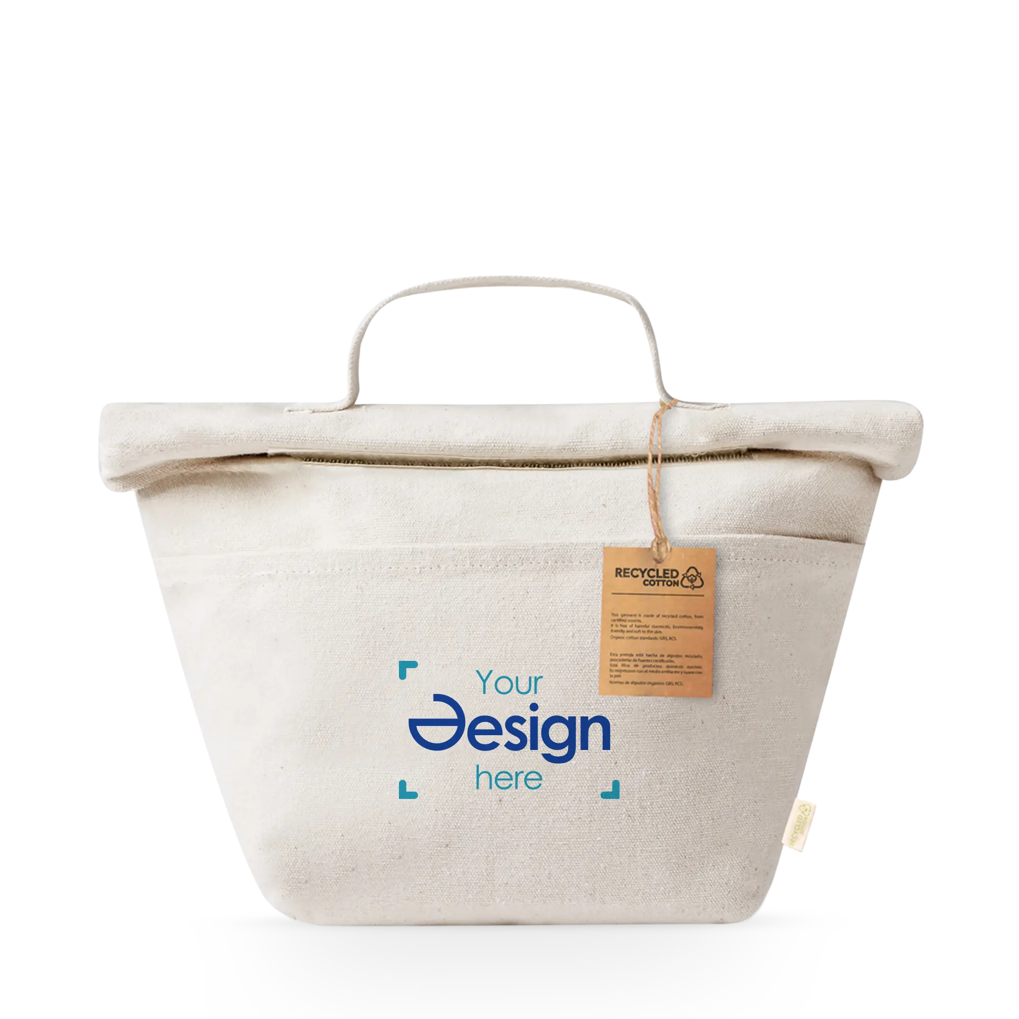 Koeltas Kees – Gerecycled katoen | PEVA binnenkant | Klittenbandsluiting | Handvat