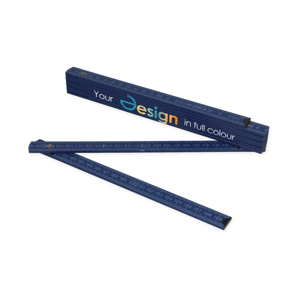 Gliedermaßstab – 2 Meter | Lackiertes Holz | 10 Glieder | Metrisch