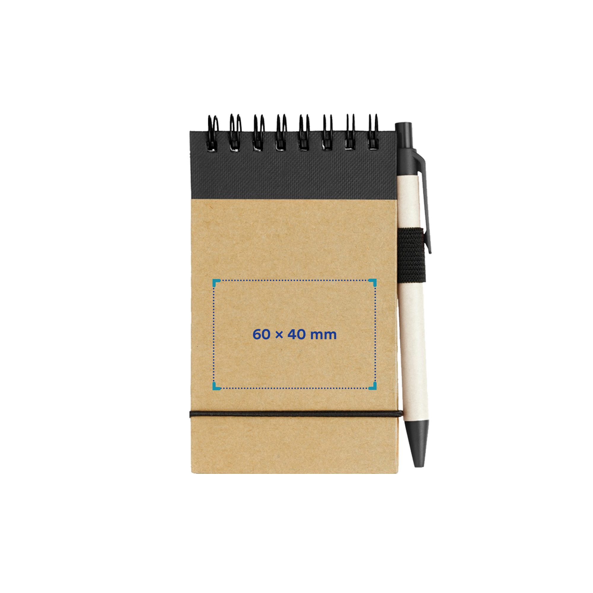 Spiralnotizblock Nella - A7 | 40 Blatt | Recyceltes Papier | inkl. Stift