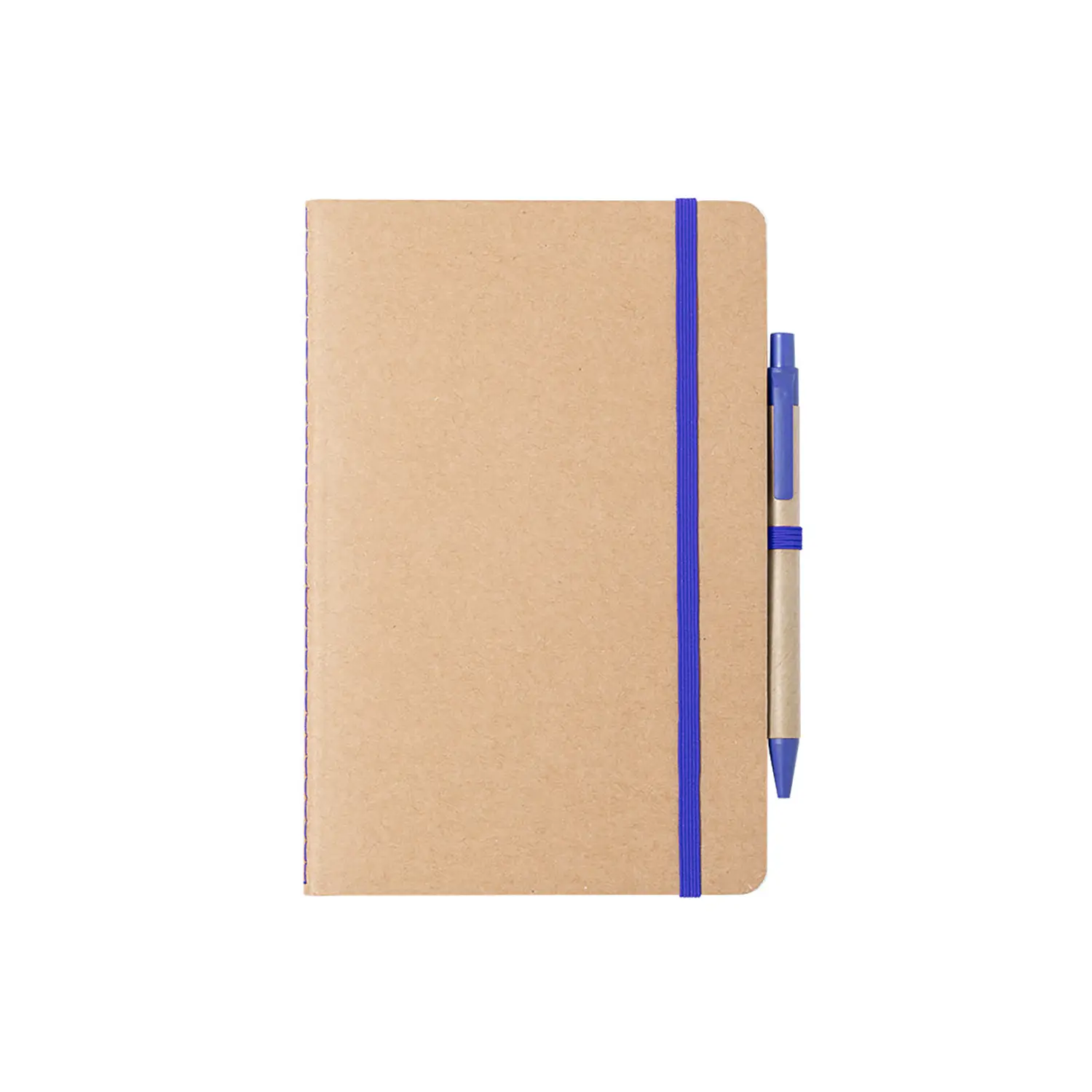 Taccuino riciclato con penna – 60 pagine | A5 | Dettagli in paglia | Naturale
